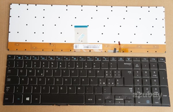 Italian Keyboard IT Tastiera Italiana for Samsung CNBA5903266EBYNF 317 7023, Backlit, Black No Frame