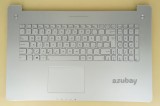 Azubay.com Slovak Keyboard Slovenská klávesnica with Palmrest Case Top Cover for Laptop Asus N750JK N750JV R750JK R750JV, with Touchpad, Backlit, Silver