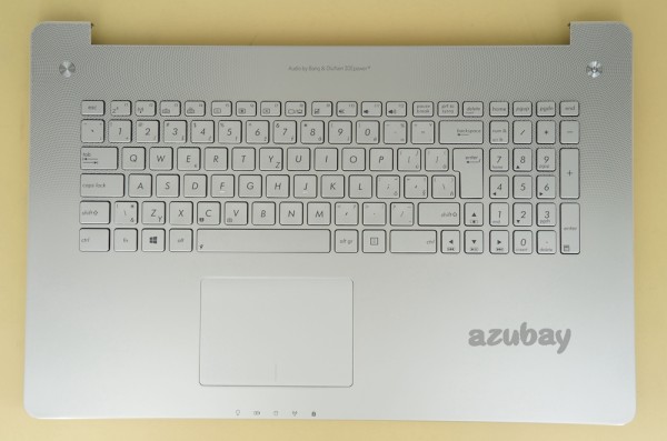 Slovak Keyboard Slovenská klávesnica with Palmrest Case Top Cover for Laptop Asus N750JK N750JV R750JK R750JV, with Touchpad, Backlit, Silver