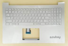 Hebrew Keyboard Israel HE HB מקלדת עברית for Asus Keyboard P.N.:  BK5 AEBK5V00010 0KNB0-662DHE00 9Z.N9SLQ.L01 BES0N8SLQ01 0K200-00250000 NSK-USLLQ; Cover P.N.: 13NB07D1AM0621/3BBK5TCJN50, Backlit, Silver