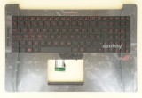 azubay.com  Spanish Keyboard SP Español Teclado with Palmrest Case Top Cover For Asus Keyboard P.N.: BK5 NSK-USMLQ BES0N8SLQ03 9Z.N8SLQ.M01 0K200-00240000 AEBK5P02010 0KNB0-662ESP00; Cover P.N.:13NB07D3AM0221/3BBK5TCJN70, Red Backlight, Black No Touchpad