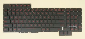 US International Keyboard for Laptop ASUS ROG G701V G701VI G701VIK G701VO GX700V GX700VO, Backlight version without Backlight Board, Black