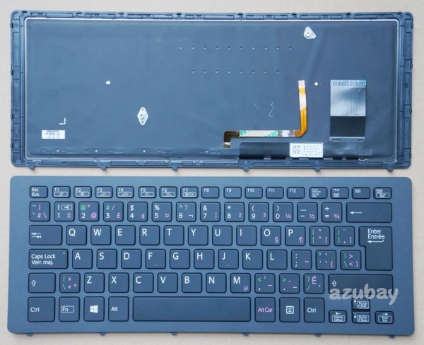 Canadian CA CF EF Keyboard for Sony VAIO Fit 15A Fit Multi-flip PC, SVF15N SVF15N190S SVF15N290S SVF15N15CDB SVF15N25CDB SVF15N27CDB SVF15N17CDB, Backlit, Black with Frame