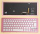 Spanish Keyboard SP Español Teclado for Sony VAIO Fit 15A Fit Multi-flip PC SVF15N SVF15N17CLS SVF15N27CLS SVF15N29CLS, Backlit, White with Pink Frame