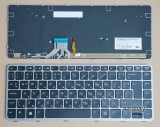 azubay.com Bulgarian BG Keyboard For Laptop HP Elitebook folio 1040 G1, 1040 G2, Backlit, Black with Frame