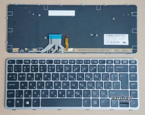 Bulgarian BG Keyboard For Laptop HP Elitebook folio 1040 G1, 1040 G2, Backlit, Black with Frame
