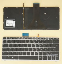 Spanish Keyboard SP Español Teclado for Laptop HP 793738-071 752962-071 NSK-CT1BV 9Z.NBMBV.10S 6037B0102126, Black with Silver Frame, Backlit