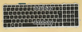 Japanese JP JA Keyboard for HP Envy V140626A1 JA, 720245-291 720244-291 711505-291 736685-291 97-00078-JA-0B-00R02, Backlit, Black with Silver Frame