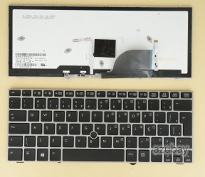 Brazilian Portuguese Keyboard Brazil BR-PT Brasil Teclado for Laptop HP 693363-201 677599-201 700681-201 SN8111(BLZ) SG-49430-40A 90.4RL07.T1B, Backlit, with Pointer and Black with Silver Frame