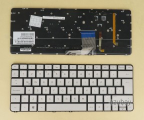 Latin LAS Spanish Keyboard LA Teclado for HP Spertre MP-13J76LAJ886 743897-161, Backlit, Silver No Frame