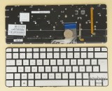 AZUBAY.COM  Belgian Keyboard AZERTY BE Belge Belgium Clavier Toetsenbord for HP Spertre 743897-A41 MP-13J76B0J886, Backlit, Silver No Frame