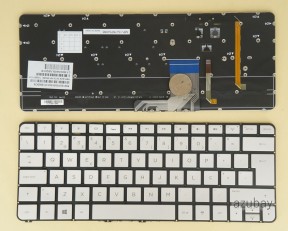 Portuguese Keyboard PT Português Teclado for HP Spertre 13 Pro, Spertre 13-3000 13-3000sp 13-3001sp 13-3000ep 13-3001ep 13-3004ep Ultrabook, Backlit, Silver No Frame