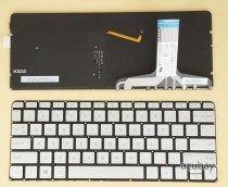 US UI English Keyboard for HP SN7146BL1 SG-83210-XUA PK131J41B00, Backlit, Silver No Frame