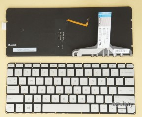 US UI English Keyboard for HP SN7146BL1 SG-83210-XUA PK131J41B00, Backlit, Silver No Frame