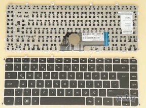 Turkish Keyboard TR Türkçe klavye for Laptop HP Envy 4-1000 4t-1000 4t-1000 4t-1100 4t-1100 4t-1200, Envy 6-1000 6z-1000 6z-1100 Sleekbook and Ultrabook Touchsmart, Black with Silver Frame
