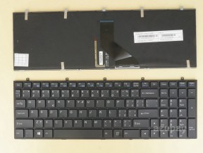 Czech Keyboard česká klávesnice for Clevo K660E K760E W350SSQ W350STQ W355SDQ W355SS W355SSQ W355STQ W370STQ W670RNQ W670RNQ1 W670SFQ W670SFQ1 W670SHQ W670SJQ W670SJQ1 W670SR W670SRQ W670SZQ W670SZQ1, Sager NP2670 NP6670 NP6678 NP7358 NP7359, Backlit, Black with Frame