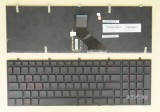 Azubay.com   US UI English Keyboard for Clevo Sager MP-13H83USJ43094 6-80-W67C0-010-1H, White Backlight and Red Letters, Black with Frame