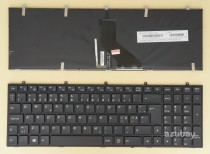 Scandinavian Nordic Danish Norwegian Swedish Finnish Keyboard Dansk tastatur Norsk tastatur Suomi näppäimistö Svensk tangentbord for Clevo Sager MP-13H86DNJ4301 6-80-W6700-440-1G, Backlit, Black with Black Frame