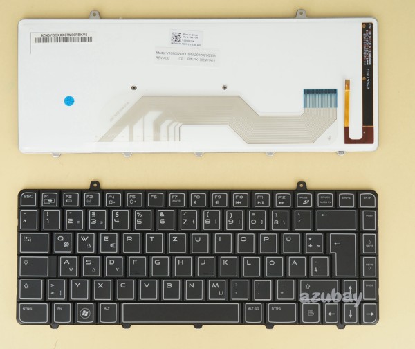German Keyboard DE QWERTZ Deutsche Tastatur for Laptop Dell Alienware M11x R2, M11x R3, Backlit, Black
