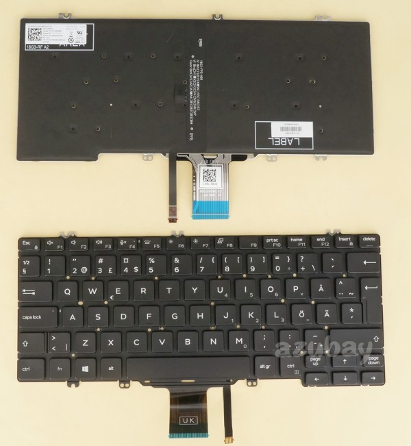 Swedish Finnish SD FI Svenskt tangentbord Suomen näppäimistö Keyboard for DELL 0F0DFG PK132EQ2B23 4900G307020W DLM18G36S0J698/J442, Backlit, Pulled