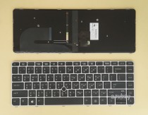 Taiwanese TW Chinese Keyboard 笔记本键盘 for Laptop HP Elitebook 745 G3, 745 G4, 840 G3, 840 G4, 840r G4, 848 G3, 848 G4, Zbook 14u G4, Backlit, with Silver Frame