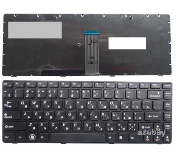 Russian Keyboard RU русский Клавиатура for Lenovo B470 B470E B475 B475E G470 G475 V470 V470c M490 M495 B490 B4400, Black with Frame