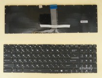 Russian RU Keyboard русский Клавиатура for Laptop MSI NSK-FCBBN 0R, Per-Key RGB Backlight, Black