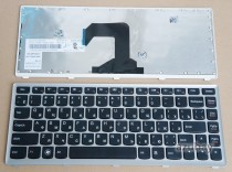 Russian Keyboard RU русский Клавиатура for Lenovo ideapd U410 ( Type 20170 3726 4376 ), U410 Touch ( Type 20223 6892), Black with Silver Frame
