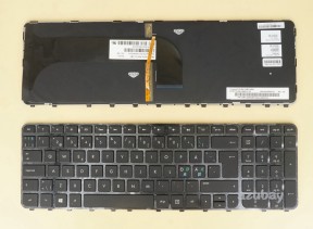 Scandinavian Nordic Danish Norwegian Swedish Finnish Keyboard Dansk tastatur Norsk tastatur Suomi näppäimistö Svensk tangentbord for HP PK130R12Z00 9Z.N8MLN.101 NSK-CL3BC PK130U92A24 699855-DH1, 698403-DH1, Backlit, Black with Frame
