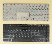 Hebrew Keyboard Israel HE HB מקלדת עברית for MSI V111822AK1 V111822AK3 HB, Black with Black Frame