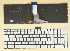 Scandinavian Nordic Danish Norwegian Swedish Finnish Keyboard Dansk tastatur Norsk tastatur Suomi näppäimistö Svensk tangentbord for HP Pavilion NSK-CW5BC PK131CR1A20 9Z.NC8BC.51N , Backlit, Silver No Frame, with vertical enter key