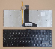 Latin LAS Spanish Keyboard LA Teclado for Toshiba MP-12W76LAJ698 PK130WF1B31 MP-12W7, Backlit, Black No Frame