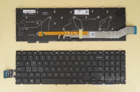 US UI English Keyboard for Dell 0D8C01 490.0H707.0D01 NSK-ES1BW 01, RGB Backlight, Black No Frame, Pulled, Good condition