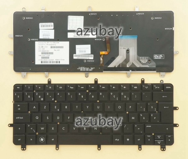 Belgian Keyboard AZERTY BE Belge Belgium Clavier Toetsenbord for HP MP-11L16B0J698 PK130Q41A12 SPS-689943-A41 691243-A41, Backlit, Black No Frame