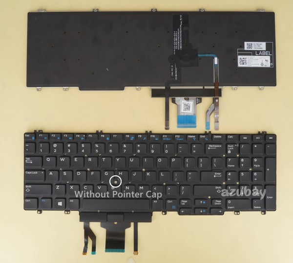 US UI English Keyboard For DELL Precision 7530 7730 E7530 M7530 0266YW Backlit, With Pointer but no Pointer Cap.