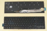 Azubay.com  US UI English Keyboard for Laptop Dell NSK-EC4BW 01, 0D6D4C, 490.0H707.AD01, Blue Backlight, Black No Frame, Pulled