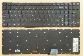 US UI English Keyboard for Laptop Lenovo Ideapad U530 Touch (Type 20289 80AS),  Ideapad U530P, Flex 2 Pro-15 (Type 20406, 20507, 80FL, 80K8), Edge 15 (Type 0302 20442 20508 2ED2A 80H1 80K9), Backlit, Black No Frame