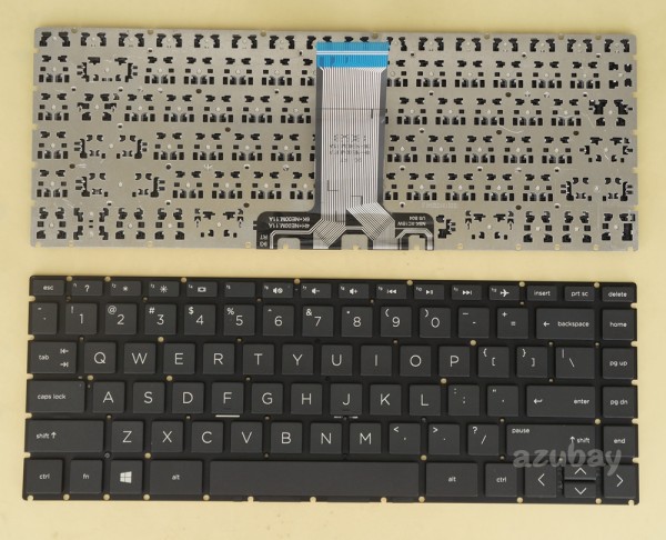 US UI English Keyboard for HP Home 14-cf 14-cf0000 14-cf1000 14-cf0000nq 14-cf0001nq 14-cf0001nv 14-cf0002nj 14-cf0003nj 14-cf0006dx 14-cf0008ca 14-cf0010ca 14-cf0010ds 14-cf0011ds 14-cf0012ds 14-cf0012dx 14-cf0013dx 14-cf0014dx 14-cf0016ca 14-cf0018ca, Black No Frame, with Long Cable