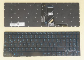 German Keyboard DE QWERTZ Deutsche Tastatur for Lenovo SN20T04691 LCM16H6 LCM16H66D0J6864 PK131B42A20, Bule Backlight, Black No Frame