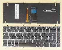 Italian Keyboard IT Tastiera Italiana for Clevo W230SD W230SS W230ST, Sager NP7330 NP7338 NP7339, Backlit, Black with Silver