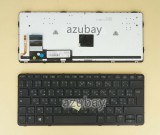 Arabic AR & US Keyboard for Laptop HP EliteBook 820 G1, 820 G2, 720 G1, 720 G2, 725 G2, Backlit, Black with Frame
