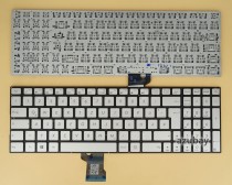 German Keyboard DE QWERTZ Deutsche Tastatur for Laptop Asus 0KNB0-662DGE00 NSK-USLBQ 0G 9Z.N8SBQ.L0G, Silver No Frame, For Backlight version