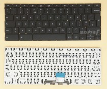 UK GB British Keyboard for ASUS chromebook C200 C200MA, Black No Frame