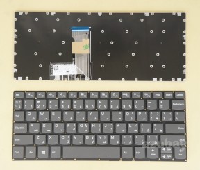 Arabic AR & US Keyboard for Laptop Lenovo ideapad Yoga 330-11IGM 330H-11IGM 330L-11IGM 330R-11IGM 330E-11IGM, Flex 6-11IGM, Gray No Frame