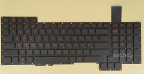 Faris FS Keyboard for Laptop Asus 0KNB0-E601FS00 ASM14C33PSJ442 ASM14C3, For Backlight Version, Red Letters, No Frame