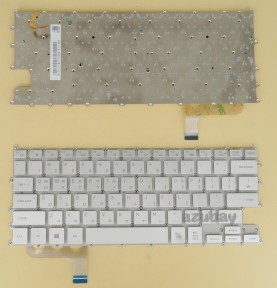 Korean KR & US Keyboard for Samsung SEC S/N: CN13BA5904164BBYNFJ35, Silver, Black No Frame