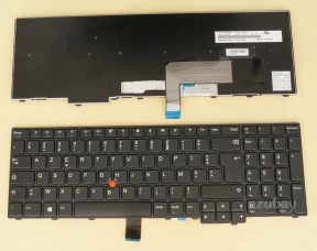 French Keyboard AZERTY Français Clavier for Lenovo Thinkpad L570 (Type 20J8 20J9 20JQ 20JR), E531 (Type 6885 6887), E540 (Type 20C6 ), L540 (Type 20AU 20AV), L560 (Type 20F1 20F2), P50s (Type 20FK 20FL), T540 (Type 90L5 90L6), T540P (Type 20BE 20BF), T550 (Type 20CJ 20CK), T560 (Type 20FH 20FJ), W540 (Type 20BG 20BH), W541 (Type 20EF 20EG), W550s (Type 20E1 20E2) 01AX621 01AX662, Black, with slight scratches