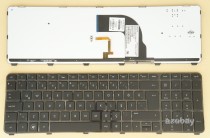 Turkish Keyboard TR Türkçe klavye for HP Pavilion Envy DV7-7000 DV7-7001et DV7-7001st DV7-7100 DV7-7110et DV7-7110st DV7-7200 DV7-7200et DV7-7200st DV7-7300 DV7-7300et DV7-7300st DV7t-7000 DV7t-7200 DV7t-7300 M7-1000, Backlit, Black with Frame