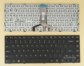 US UI English Keyboard For Laptop Lenovo ideapad 100-14IBD, Black with Frame.