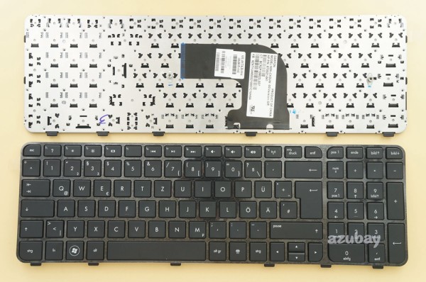 German Keyboard DE QWERTZ Deutsche Tastatur for HP Pavilion / Envy DV6-7000 DV6-7020sg DV6-7100 DV6-7200 DV6-7201eg DV6-7202eg DV6-7202se DV6-7240sg DV6-7300 DV6-7302eg DV6-7302sg DV6-7330eg DV6-7335eg DV6-7372eg DV6t-7000 DV6t-7200 DV6t-7300 DV6z-7000 DV6z-7200 DV6z-7300, Black with Frame